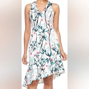 Maggy London Bamboo Dress with Asymmetrical Hem